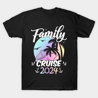 Family Cruise 2024 Retro Sailing Cruising Vacation 2024 T-Shirt